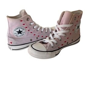Converse Chuck Taylor All Star High Top Pink Lip Embroidered Sneakers A01603F 7